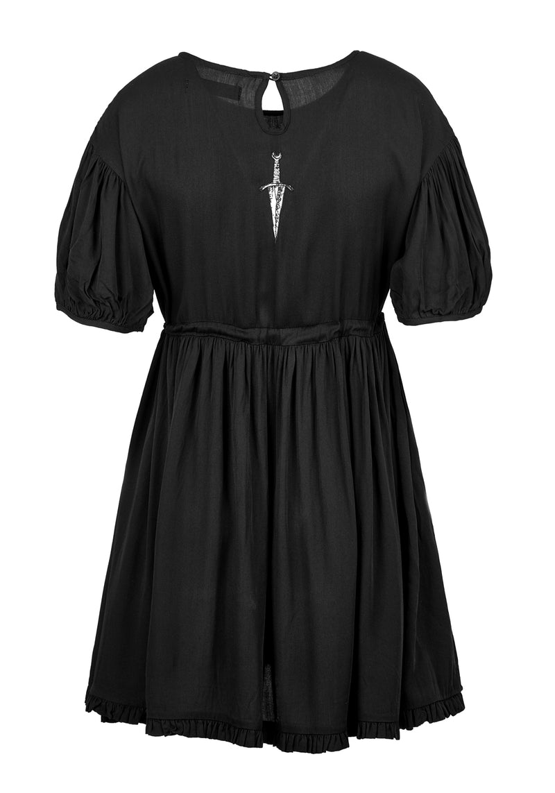 Priesterin Bestickt Rüsche Kleid