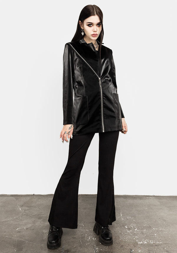 Aureole Kunst- Leder Blazer
