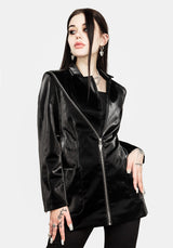 Aureole Kunst- Leder Blazer
