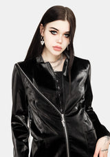 Aureole Kunst- Leder Blazer