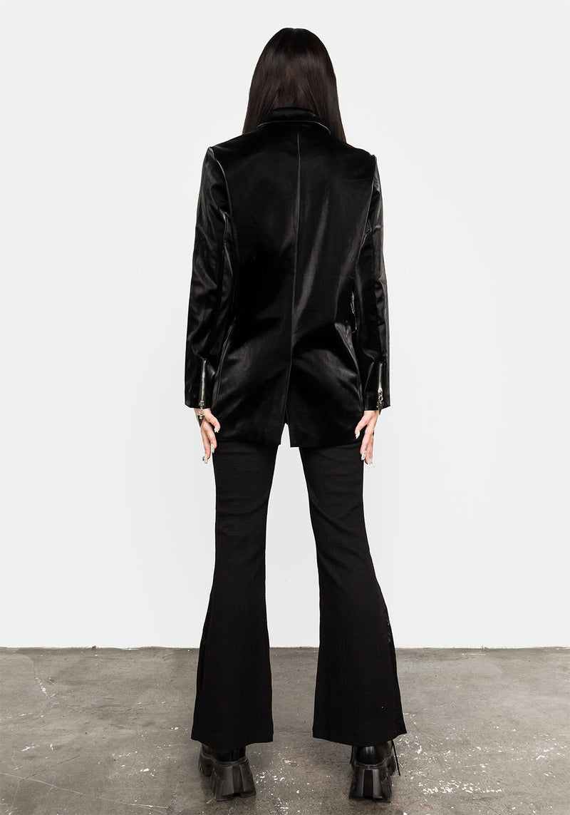 Aureole Kunst- Leder Blazer