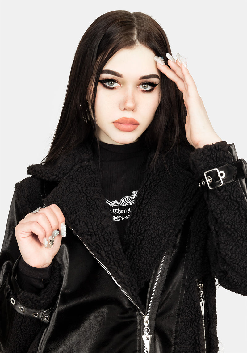 Motley Oversize Biker Jacke