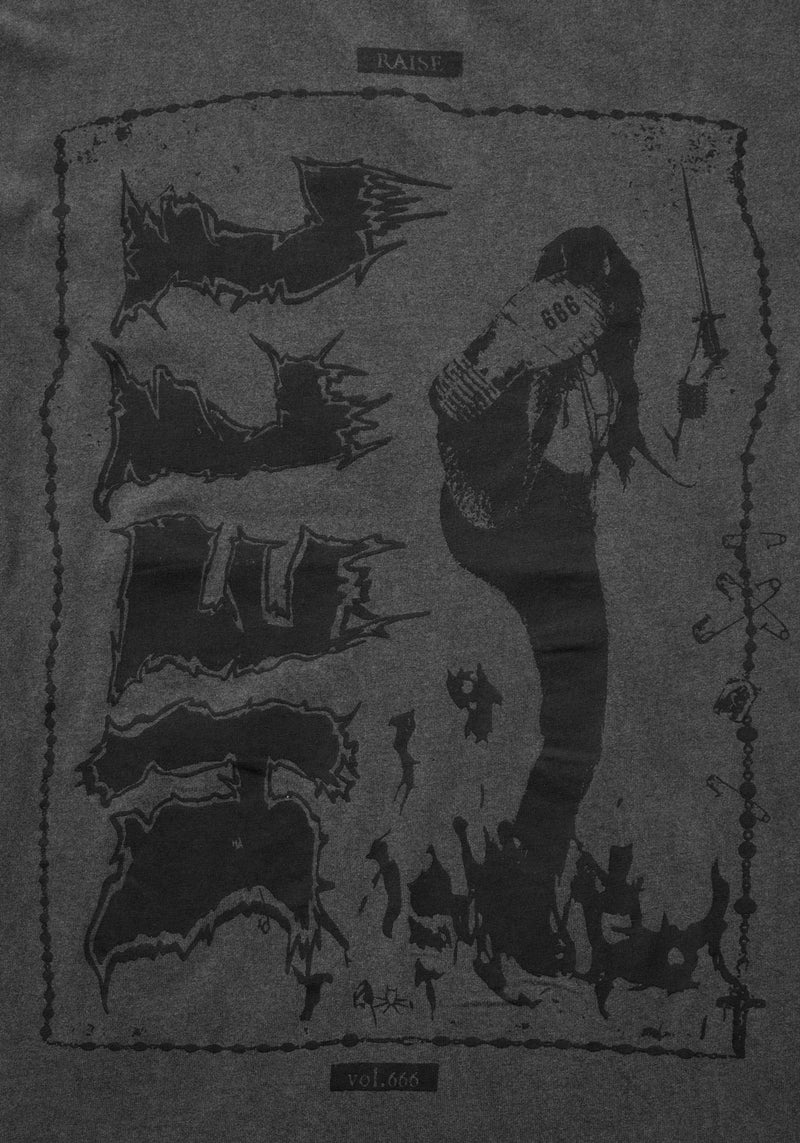 Hell Vintage Grau Washed T-Shirt