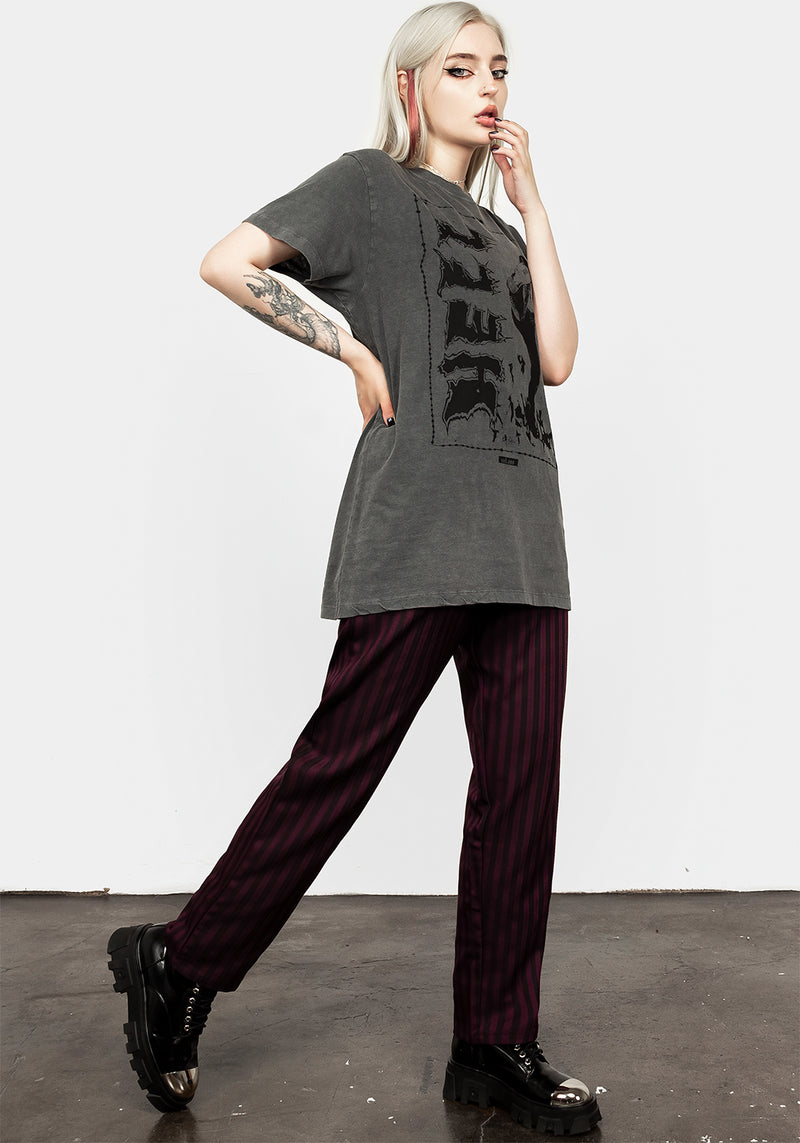 Hell Vintage Grau Washed T-Shirt