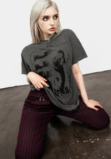 Hell Vintage Grau Washed T-Shirt