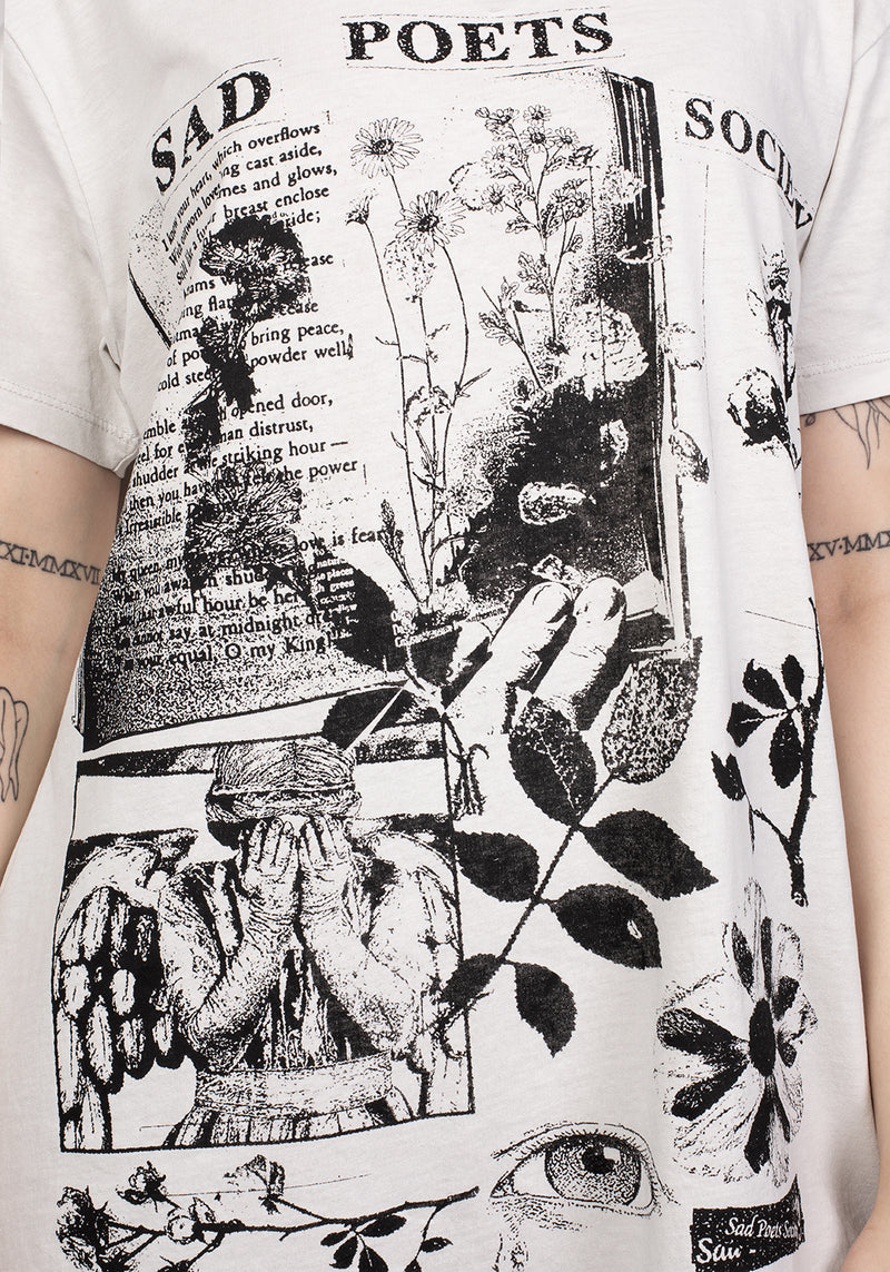 Sad Dichter Vintage Off Weiß Washed T-Shirt