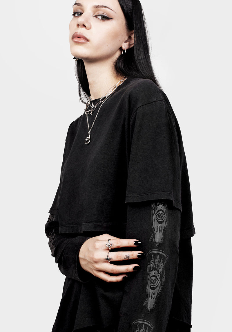 Path Of Light Layered Long Sleeve T-shirt