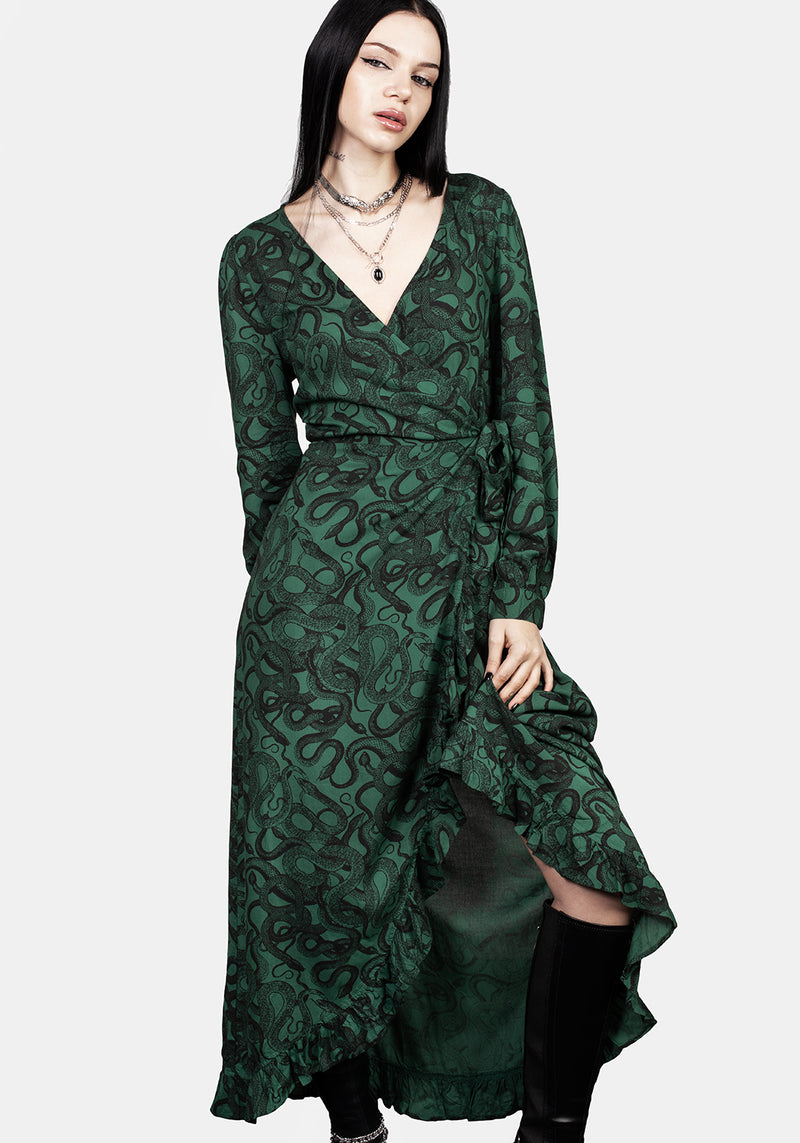 Ophidia Wickel Maxi Kleid