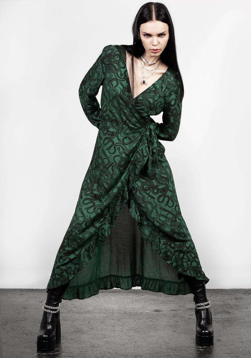 Ophidia Wickel Maxi Kleid
