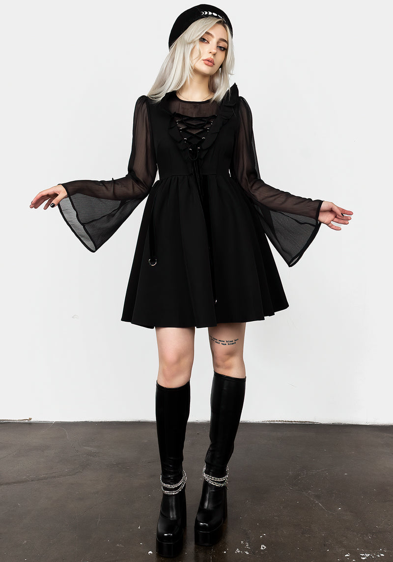 Baudelaire Spitze Hoch Kleid
