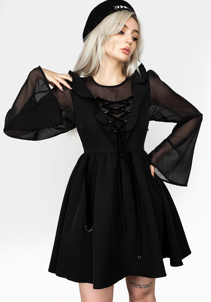 Baudelaire Spitze Hoch Kleid