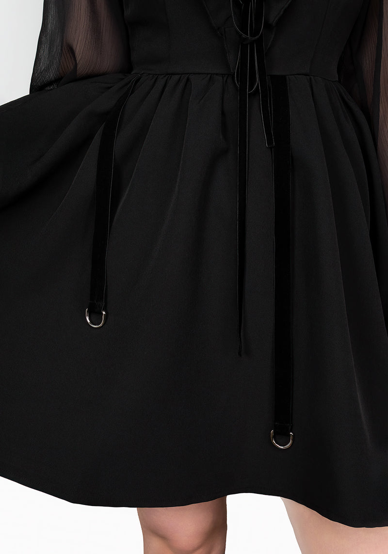 Baudelaire Spitze Hoch Kleid