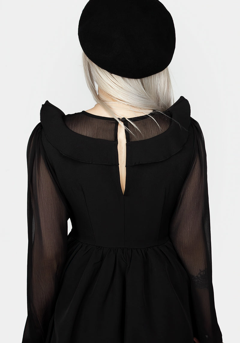 Baudelaire Spitze Hoch Kleid
