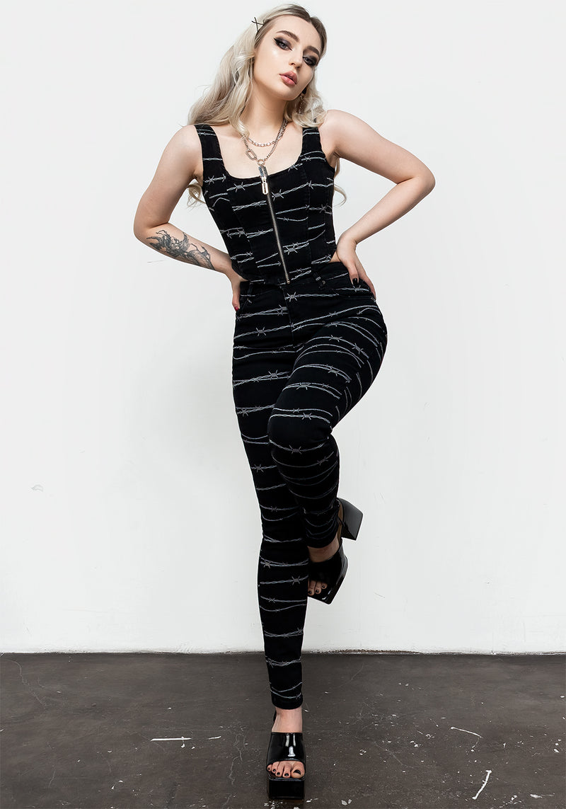Barbed Denim Korsett