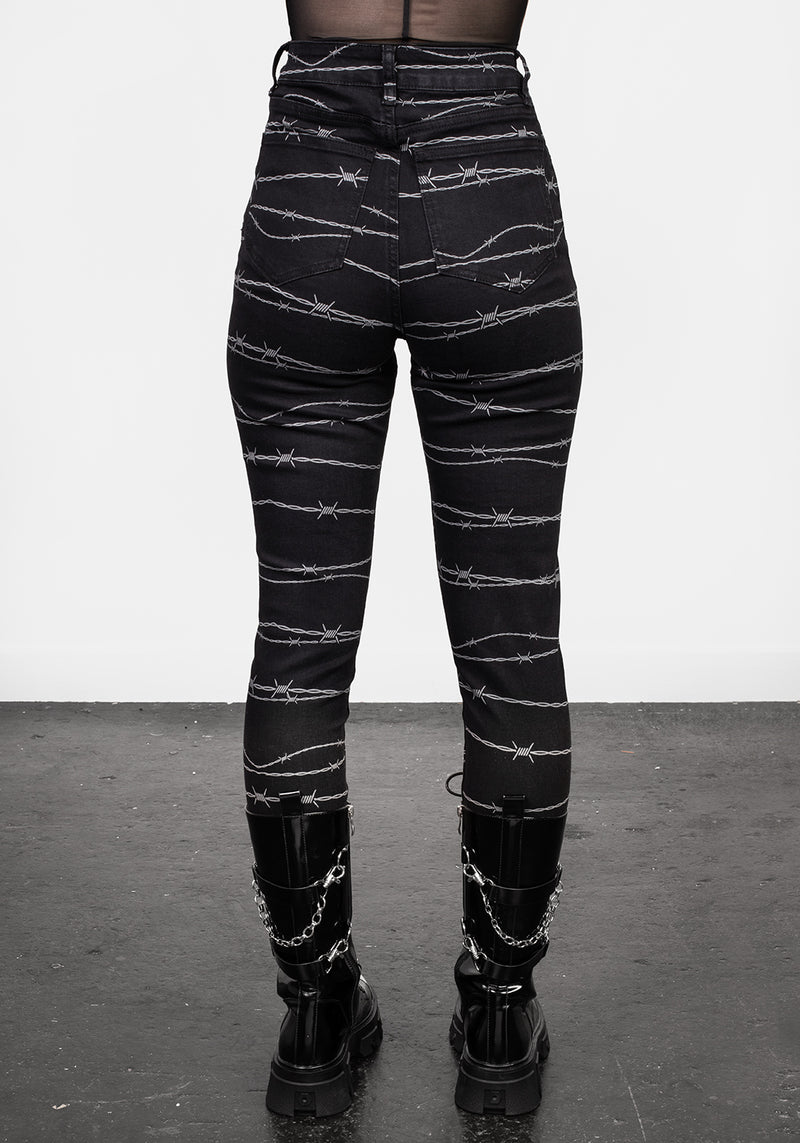 Barbed Denim Schmal Jeans