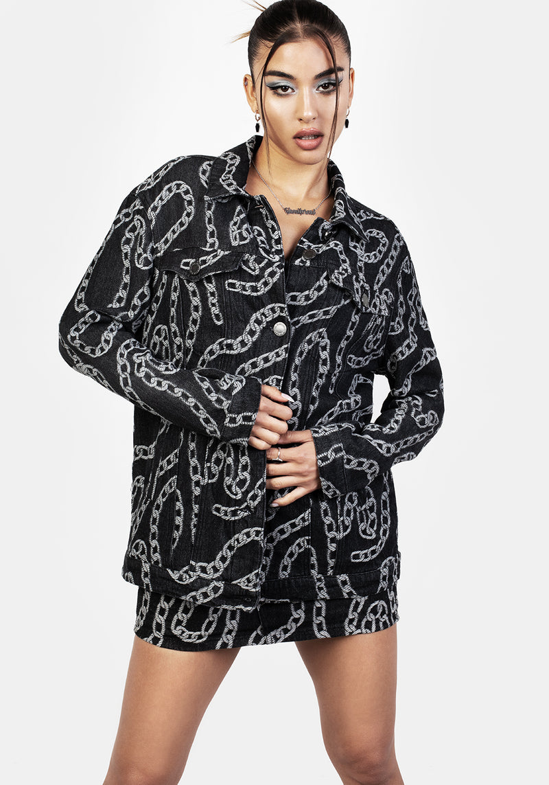 Grounded Oversize Denim Jacke