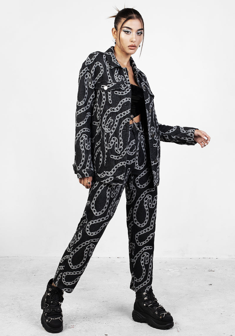 Grounded Oversize Denim Jacke