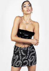Grounded Low Rise Denim Mini Rock