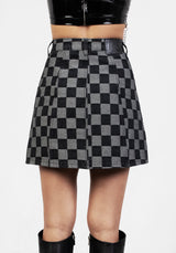 Kerb A-Line Denim Mini Rock