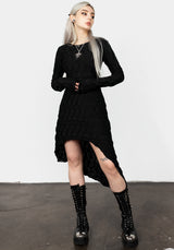 Disquiet Asymmetrisch Midi Kleid