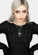 Disquiet Asymmetrisch Midi Kleid