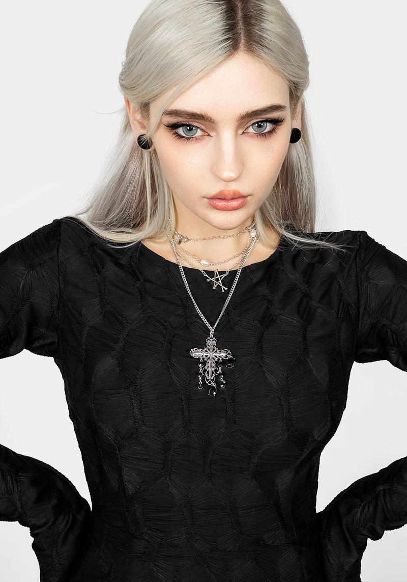 Disquiet Asymmetrisch Midi Kleid