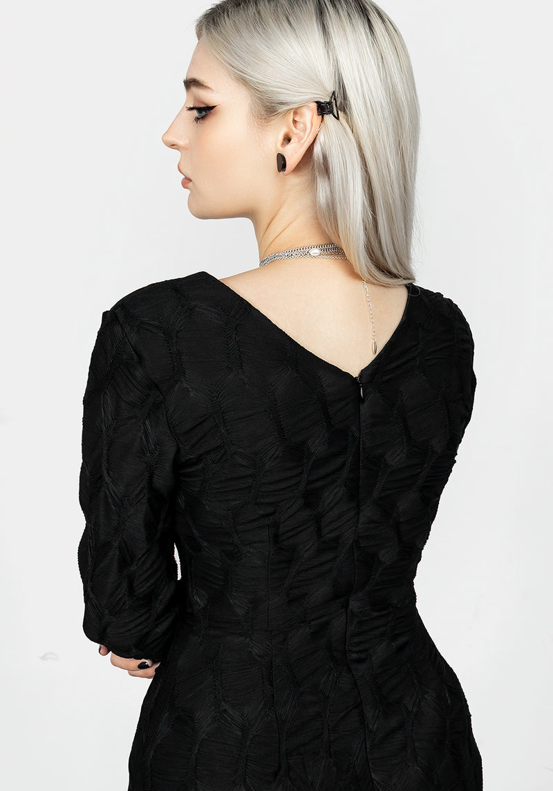 Disquiet Asymmetrisch Midi Kleid