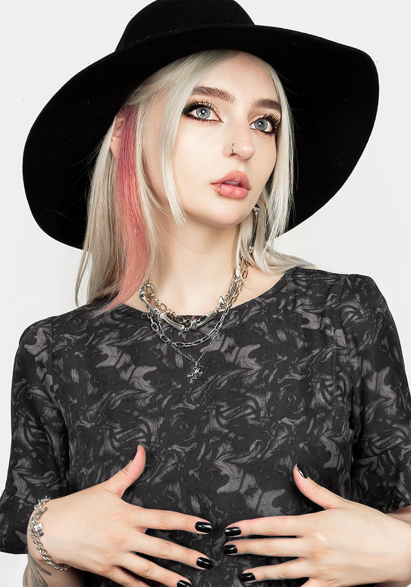 Petrichor Rüsche Kleid