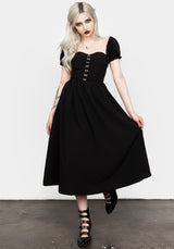 Mortem Midi Kleid Mit Puffärmel Ärmel