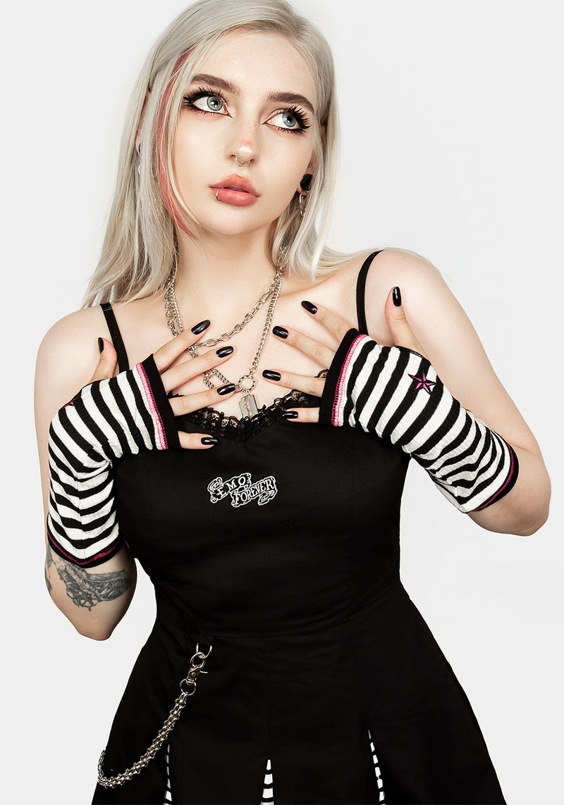 Cry Space Streifen Arm Warmers