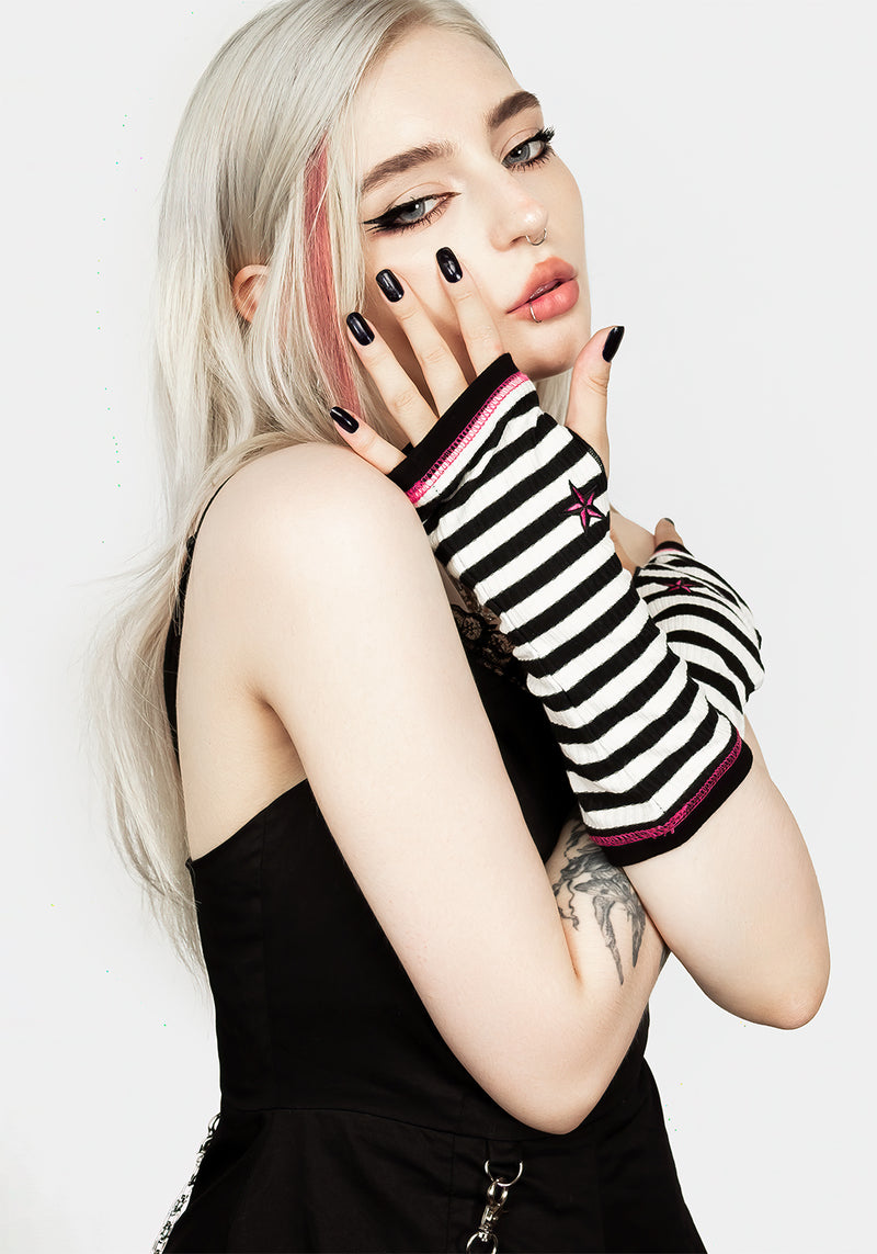 Cry Space Streifen Arm Warmers