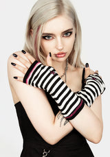 Cry Space Streifen Arm Warmers