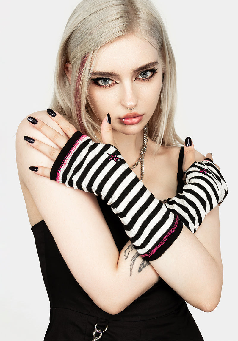 Cry Space Streifen Arm Warmers