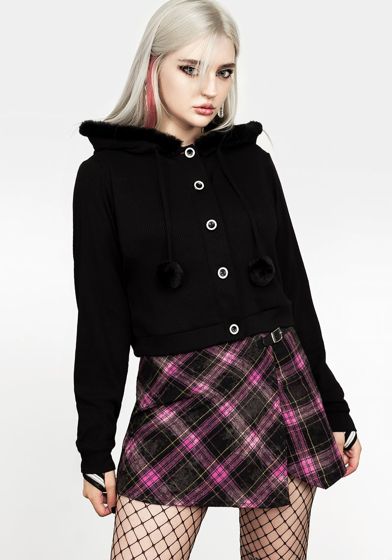 Charlotte Bommel Bommel Kapuze Cardigan