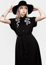 Slither Locker Midi Kleid