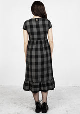 Nyctophilia Midi Rüsche Kleid