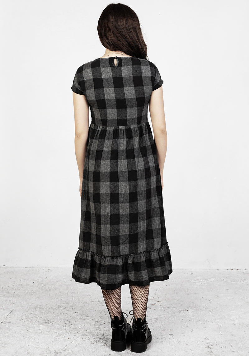 Nyctophilia Midi Rüsche Kleid