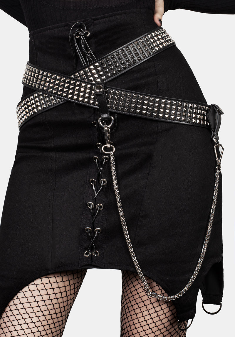 Infinity Studded Wickel Hip Gürtel