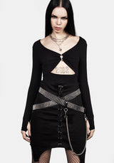 Infinity Studded Wickel Hip Gürtel