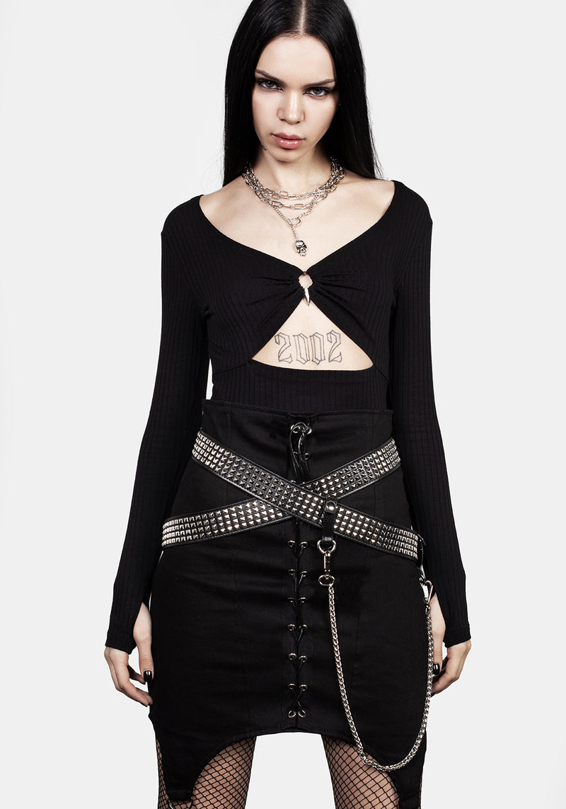 Infinity Studded Wickel Hip Gürtel