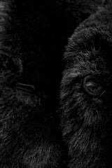 Creature Oversize Pelz Mantel - Schwarz