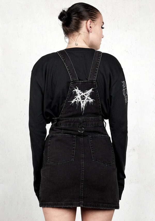 Damage Denim Pinny Kleid