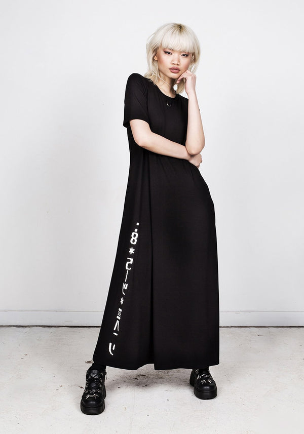 Digital Maxi T-Shirt Kleid