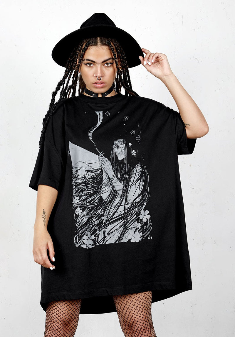 Disturbia X Godmachine - Belladonna Oversize T-Shirt Kleid