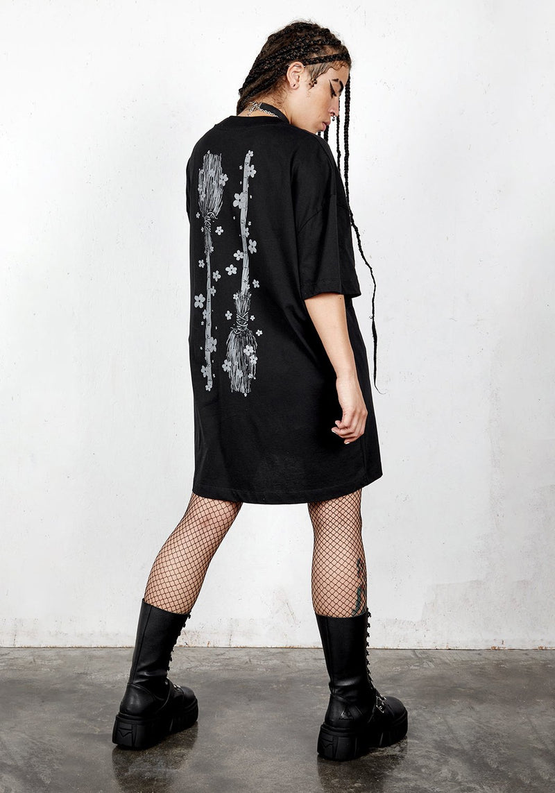 Disturbia X Godmachine - Belladonna Oversize T-Shirt Kleid
