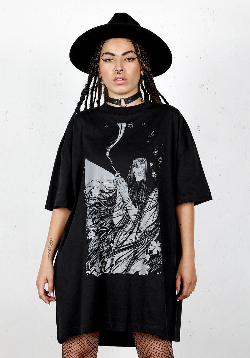 Disturbia X Godmachine - Belladonna Oversize T-Shirt Kleid