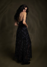 Bracken Transparent Chiffon Strappy Maxi Kleid