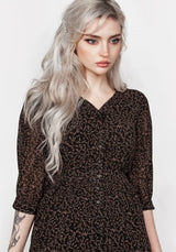 Delphinium Knopf Hoch Midi Kleid