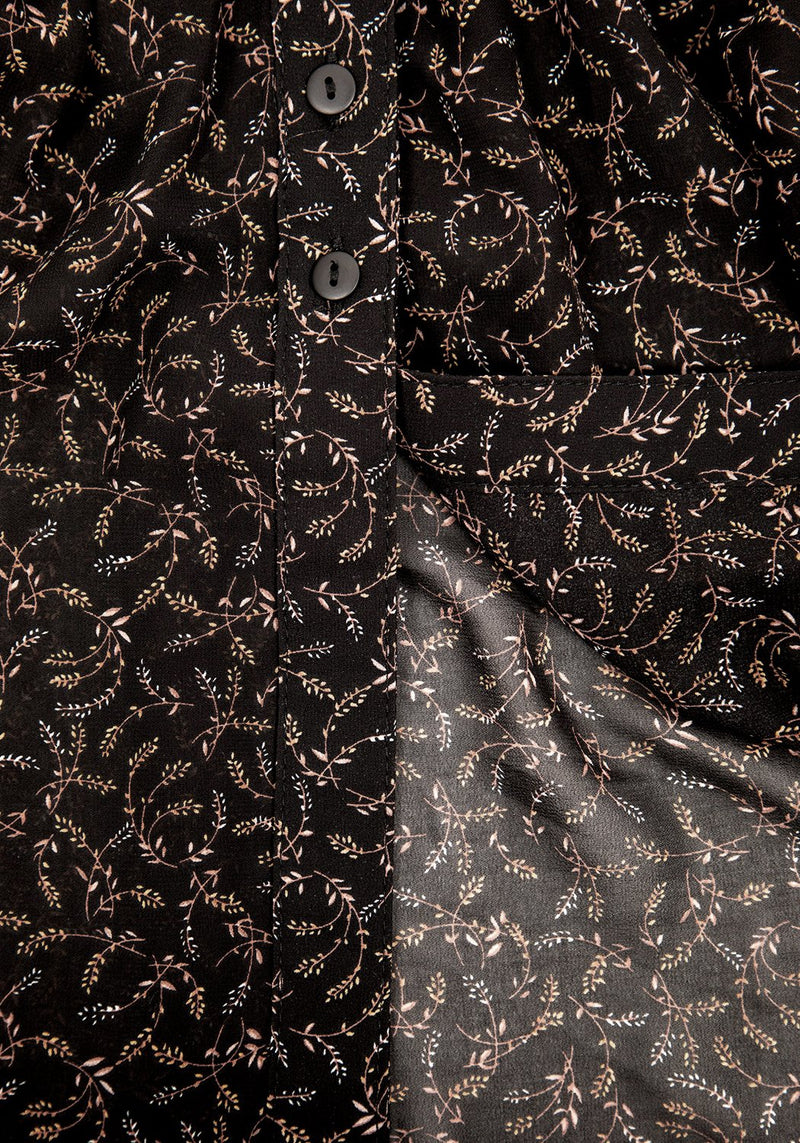 Delphinium Knopf Hoch Midi Kleid