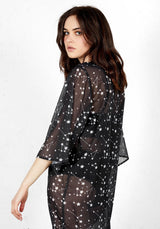 Cosmos Transparent Kaftan Kleid